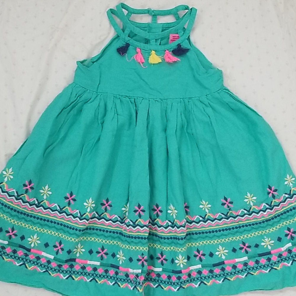 Isaac Mizrahi gren boho dress 5t
